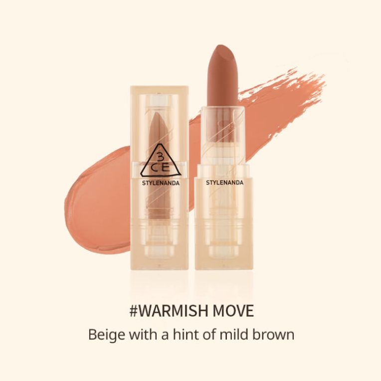 3CE Soft Matte Lipstick #WARMISH MOVE